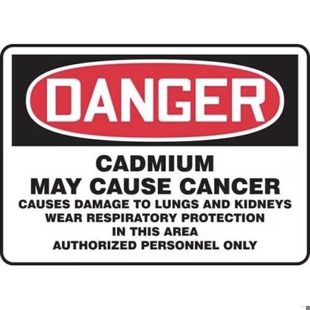 Accuform OSHA DANGER SAFETY SIGN CADMIUM MAY MCAW149VA MCAW149VA